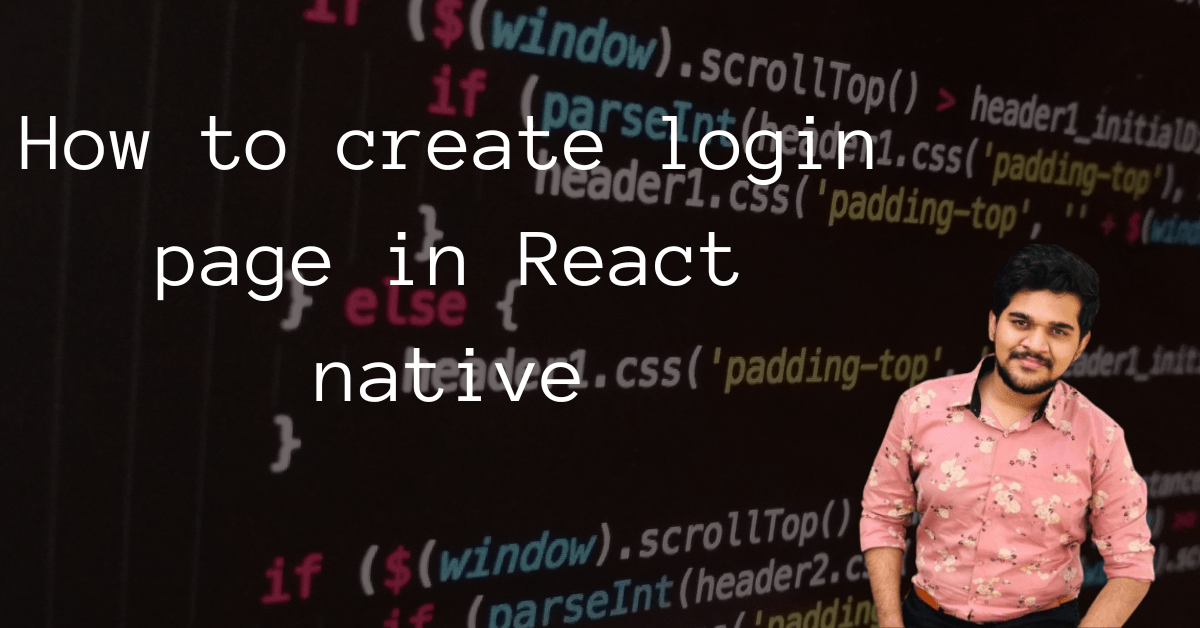 How to create login page in React native